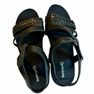 BareTraps Womens Jalen Faux Leather Ankle Strap Footbed Sandals Size 10